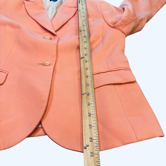 Pendleton Blazer Size 8 Petite Pink Notched Lapel Two Button Front Closure Lined - Picture 10 of 13